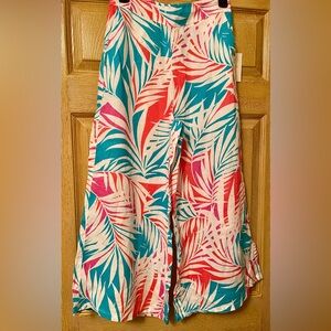 NWT Cynthia Rowley Patterned 100% Linen Pants Size Small
